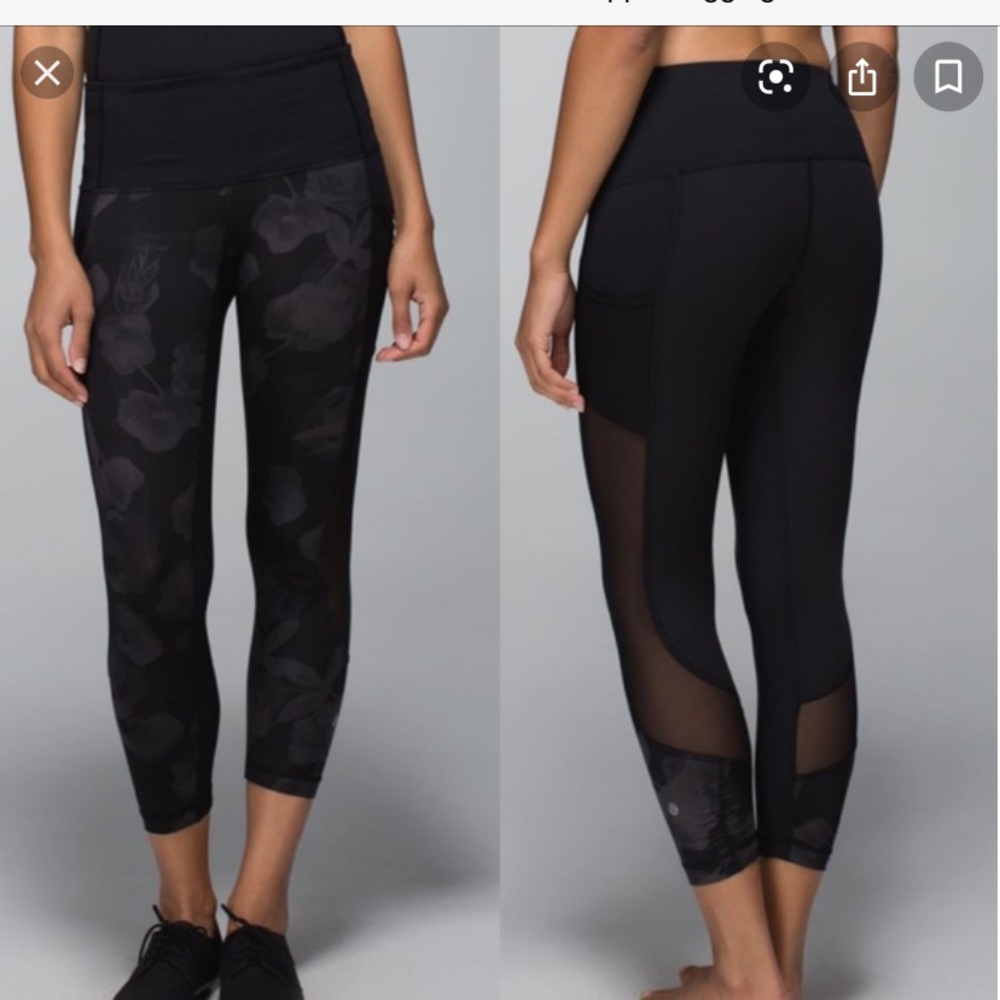 Lululemon seek the heat cropped leggings